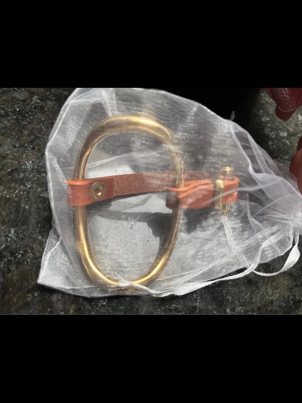 Queen Bracelet Leather - Tan Leather and Silver Accents - Picture 3 of 7